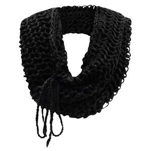 Crocheted Knit Infinity Scarf Shawl